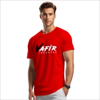 T-shirt Homme Oversize à Manches Courtes en Jersey 100% Coton avec Logo Personnalisé sur le Devant, Tissu 200g, Écologique, Séchage Rapide, Impression