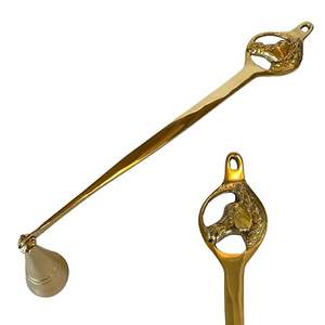 Long Handle Brass <b>Candle</b> Snuffer With Angled Head Providing Easy Access To <b>Candle</b> Jars Lanterns And <b>Tall</b> <b>Holders</b> - Product Image 1