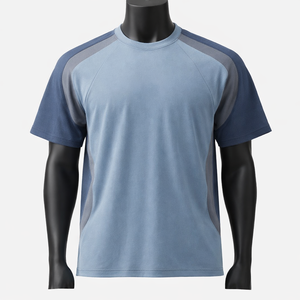 Camiseta Deportiva de Secado Rápido para Hombre, Transpirable, de Poliéster, para Gimnasio, Running, Fitness, con Logotipo Personalizado, Manga Raglán, Ropa Deportiva - Product Image 1