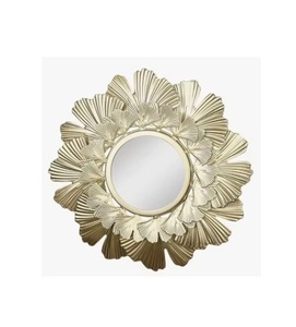 Handmade Eco-Friendly Lightweight Modern Brass Frame Wall Mirror Decor Stylish Glass Home Hotel <b>Bathroom</b> Customizable Color - Product Image 5