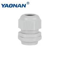 Passe-câble en nylon noir YAONAN PG7, étanche IP68, connecteur d'entrée de câble en plastique -40 ℃ ~100 ℃   Câblage pour machines d'extérieur