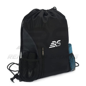 กระเป๋าโพลีเอสเตอร์แบบหูรูดกระเป๋าเล่นกีฬากระเป๋าเป้สะพายหลังแบบเชือกรูด - Product Image 3