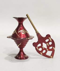 Brass Metallic Finished Kajal Eye <b>Makeup</b> Dani |Only <b>Holder</b> (Surmedani Without Surma or Kajal) - Product Image 4