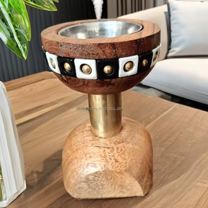 Quemador de Incienso Medkhan de Madera con Cristales Metálicos, Gran Venta, Alta Demanda en Países Árabes y del Medio Oriente, Artículos del Golfo - Product Image 1