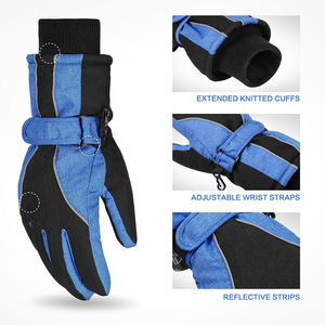 Custom Ski Gloves Breathable Ski Gloves Leather Heated Ski Gloves Wholesale Price Winter Wear Warm Leather Palm Ski Gloves - Product Image 2