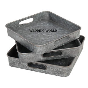 Vajilla Galvanizado Bandeja para servir en forma de corazón Hecho a mano Venta caliente Diseñador Vajilla de lujo Venta al por mayor Bandeja para servir de metal - Product Image 2