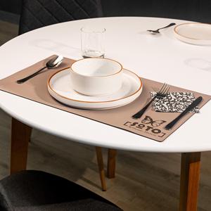 Elegant Leather Dining <b>Table</b> <b>Mats</b> Smell Proof Heavy Duty Comfortable Non Slip Waterproof Washable Heat Resistant Restaurant Use - Product Image 1