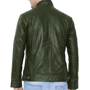 Chaqueta de cuero de piel de vaca cálida de invierno transpirable High Street para hombres Logotipo frontal ecológico y a prueba de viento Precio razonable - Product Image 2