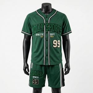 Conjunto de Pantalones Cortos de Béisbol para Hombre, Malla de Poliéster Premium, Uniforme Rojo con Paneles Negros y Blancos, Logotipo Personalizado con Termotransferencia - Product Image 5