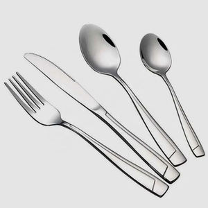 Juego de cubiertos de acero inoxidable de diseño único con acabado de espejo perfecto para cubiertos elegantes para bodas y cenas en hoteles - Product Image 5