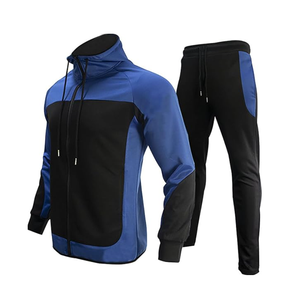 ชุดแทร็กกีฬาฤดูหนาวของผู้ชายชุดติดตามซิปไนลอนลายทึบพร้อมโลโก้ตามสั่ง100% - Product Image 1