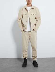 ชุดแจ็กเก็ตยีนส์ทรงหลวมแขนยาวและกางเกงของผู้ชายชุดกระดุมตกแต่งระบายอากาศสำหรับฤดูหนาวฤดูใบไม้ร่วงและฤดูร้อน - Product Image 2