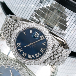 Montre brillante en diamant Moissanite Montre-bracelet pour homme de luxe glacé de qualité supérieure avec design élégant et appel cadeau bijoux intemporel - Product Image 1