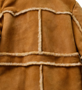 Genuine Sheepskin Shearling <b>Coat</b> Men | Real Leather Jacket with Natural Inside Fur | Luxury Winter Aviator <b>Coat</b> OEM ODM - Product Image 4