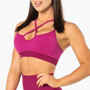 Logo personnalisé course femmes sport soutien-gorge haut Fitness Style Sexy dos antichoc entraînement soutiens-gorge dos nu haut Yoga Sport soutien-gorge - Product Image 3