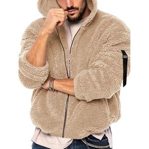 Wholesale Factory Customizable Premium Quality <b>Sherpa</b> <b>Hoodie</b> Manufacture Sublimation Oem Odm Warm Pullover Basics Hooded For <b>Men</b> - Product Image 2