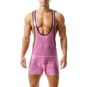 เสื้อมวยปล้ำออกกำลังกายผ้าเรยอนสุดเซ็กซี่สำหรับผู้ชายเสื้อบอดี้สูทจัมพ์สูทสำหรับใส่ออกกำลังกายและเล่นกีฬาชุดชั้นในชุดนอน - Product Image 4