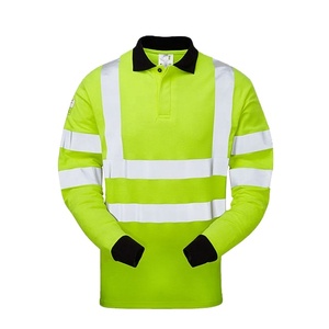 เสื้อโปโลสะท้อนแสงแขนยาว Hi Vis Florent เสื้อทำงานเพื่อความปลอดภัยสำหรับผู้ชายและผู้หญิงในงานก่อสร้าง - Product Image 1