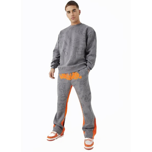 Ensemble de survêtement baggy surdimensionné pour hommes coupe ample personnalisé deux pièces à capuche et jogging fournisseur de gros pour le sport et le streetwear - Product Image 4