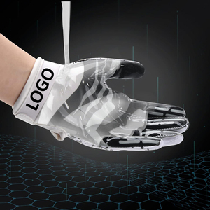 Guantes de Fútbol Americano de Silicona y Poliéster Antideslizantes de Alta Calidad, con Logotipo Personalizado, Agarre Superior, Los Mejores Guantes Deportivos - Product Image 3