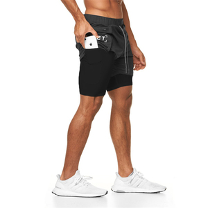 Pantalones cortos deportivos informales de cintura elástica para hombre, malla de poliéster, nailon, verano, Fitness, gimnasio, pantalones cortos para correr con ajuste cómodo - Product Image 2