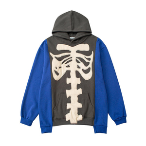 Top Quality Wholesale Plus Size Men's Hoodies Streetwear <b>Stitching</b> Embroidered Pullover <b>Oversized</b> <b>Hoodie</b> for Men - Product Image 5