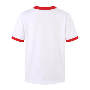 2025 camisetas Ringer para hombre con logotipo personalizado cuello redondo ropa de calle Crew Fitness Camiseta de manga corta teñida Lisa transpirable - Product Image 5