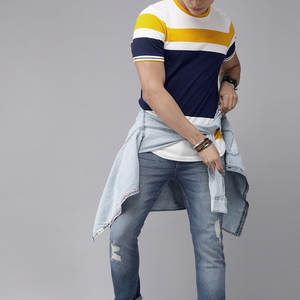 Camisetas Polo para Hombre en Oferta, Camisetas de Algodón Orgánico Lisas al por Mayor para Hombre, Camisetas Personalizadas de Cuello Redondo de Alta Calidad - Product Image 3