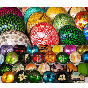 CUENCOS DE CÁSCARA DE COCO ARTESANAL Utensilios de cocina sostenibles en colores vibrantes para cada hogar con conciencia ecológica - Product Image 3