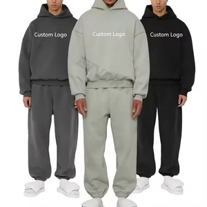 Sudadera con capucha recortada con hombros caídos de algodón para hombre, ropa de calle, sudaderas con capucha para hombre, ropa de gran tamaño 2025 - Product Image 2
