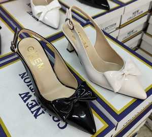 Zapatos de mujer tacones altos diarios zapatos de cinta de charol 7 cm 36-40 Hecho en Turkiye - Product Image 1