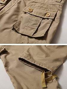 Pantalon cargo décontracté pour hommes marque personnalisée pantalon de jogging léger taille haute confortable 6 poches cordon de serrage vente en gros - Product Image 4