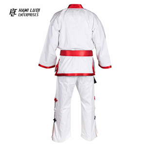 Venta al por mayor 2025 precio bajo Jiujitsu uniforme blanco DE DOBLE TEJIDO BJJ Judo GI algodón Judo traje de Judo Karate traje - Product Image 3