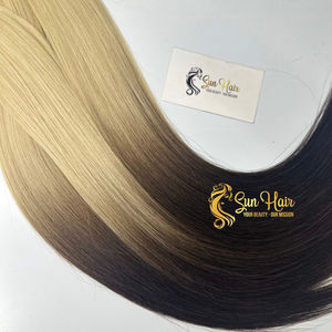 ผมต่อปลาย I-TIP เป็นสีออมเบร # pla/ 6สีมี100% แท้หนังกำพร้าแบบชาวเวียดนาม