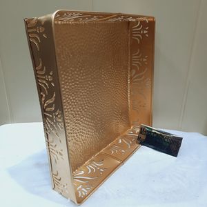 Plato de servicio de oro moderno Plato de comida indio de metal exquisito y bandeja decorativa - Product Image 6