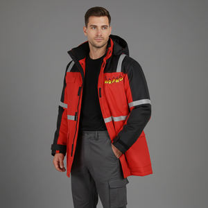 Vestes de travail d'hiver haute visibilité, réfléchissantes, imperméables, rembourrées en coton, vêtements de travail avec norme ANSI classe 1, veste pour homme - Product Image 3