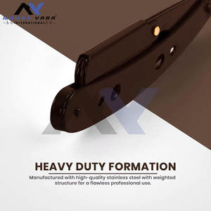 Navajas de Afeitar Profesionales Rectas para Hombre, Color Marrón Personalizado, Productos de Marca Privada - Product Image 3