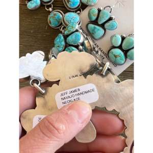 Jeff James Sonoran Gold Turquoise Sterling <b>Silver</b> <b>Necklace</b> <b>Set</b> - Product Image 6