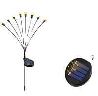 6/8/10 Têtes Leds Solaire Balançant Luciole Lumière Étanche Lumière Extérieur Jardin