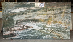 Panneau mural moderne en pierre naturelle verte indienne SILO INDIA AP001, dalle de pierre lavante, poli, pour villa, évier de cuisine - Product Image 3