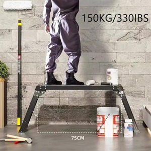 Deliladder <strong>Work</strong> <strong>Platform</strong> in <strong>Aluminum</strong> Black Color - Product Image 3