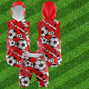 Uniformes de Fútbol Americano para Adultos 7v7, Conjuntos Transpirables de Spandex/Poliéster con Patrón 3D, Nombre del Equipo Personalizado, Ropa MODERN ERA, Pantalones Cortos - Product Image 1