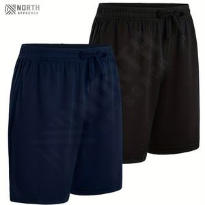 Pantalones Cortos Casuales Transpirables de Malla para Hombre, Pantalones Cortos Casuales Holgados de Verano con Logotipo Estampado, de Alta Calidad, Suaves, para Correr, Fitness, Playa - Product Image 3