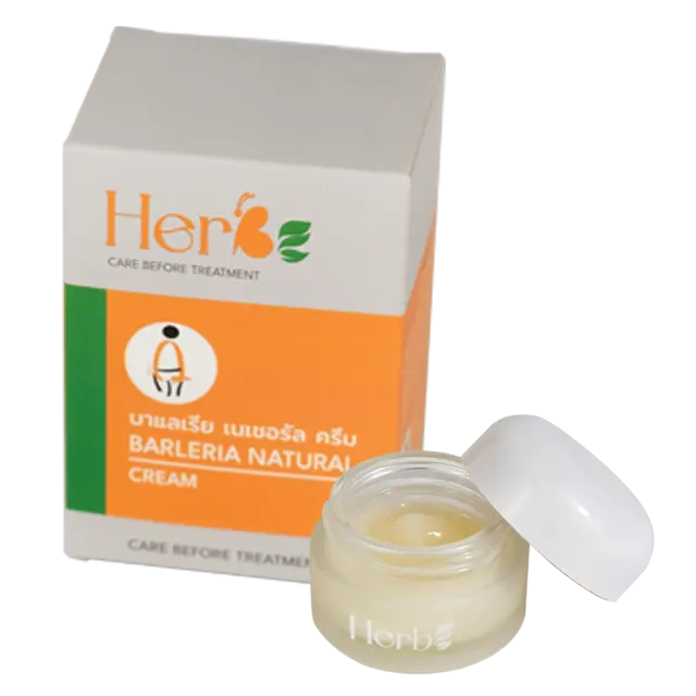 Herbe Barleria Natural Creams: relieve itching under the garment areas, Product From Thailand.