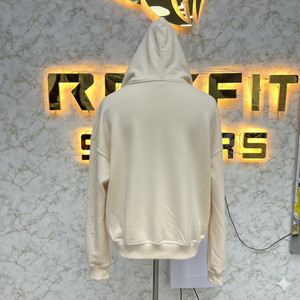 Sudadera con capucha y cremallera personalizada de alta calidad, la más demandada, con pedrería, impresión digital, fabricada en fábrica, precio económico, unisex, color liso, para invierno. - Product Image 4