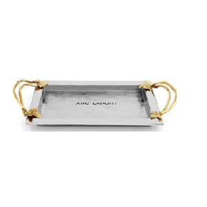 Nouveau Design fantaisie couleur blanche matériau de haut niveau avec un Design luxueux deux poignées dorées pour plateau de service - Product Image 6