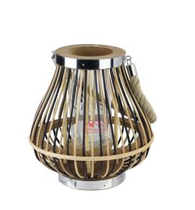 Linternas de bambú decorativas navideñas tejidas a mano con asas a precio mayorista 2024 - Product Image 2