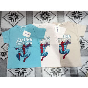 เสื้อยืดผ้าฝ้าย100% สำหรับเด็กพิมพ์ลายแบบเรียบขนาดใหญ่พิมพ์ลายแบบเรียบง่ายใส่ฤดูร้อนพร้อมพิมพ์ลาย - Product Image 6