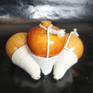 Wooden Trompos <b>Spin</b> <b>Tops</b> 3 Pack Authentic Mexican Novelty with Metal Tips / Made in Mexico with A+ Quality Materials (Natural) - Product Image 6