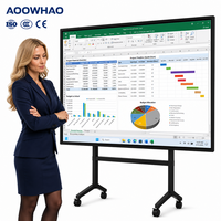 Tableau blanc interactif numérique 65 75 86 pouces 4K, tableau intelligent électronique avec logiciel d'annotation et d'enregistrement pour l'enseignement en ligne